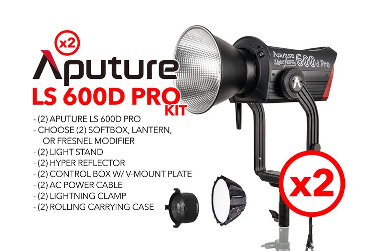 (2X) Aputure LS 600d Pro w/ modifier options!