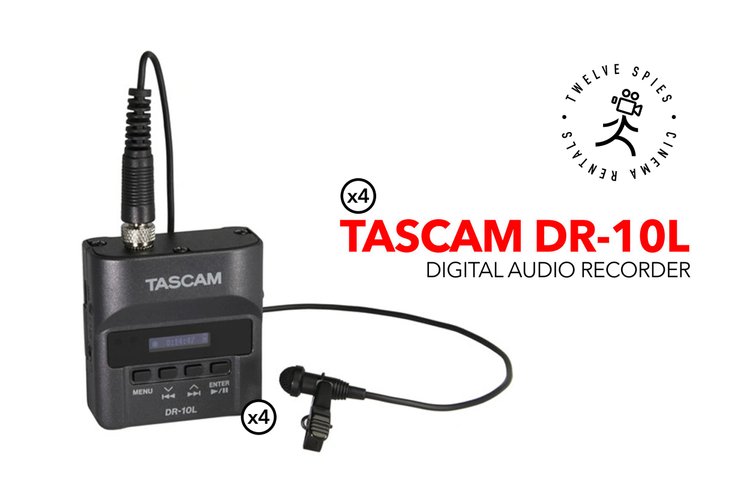 (4) Tascam DR-10L Digital Audio Recorder with Lavalier Mic