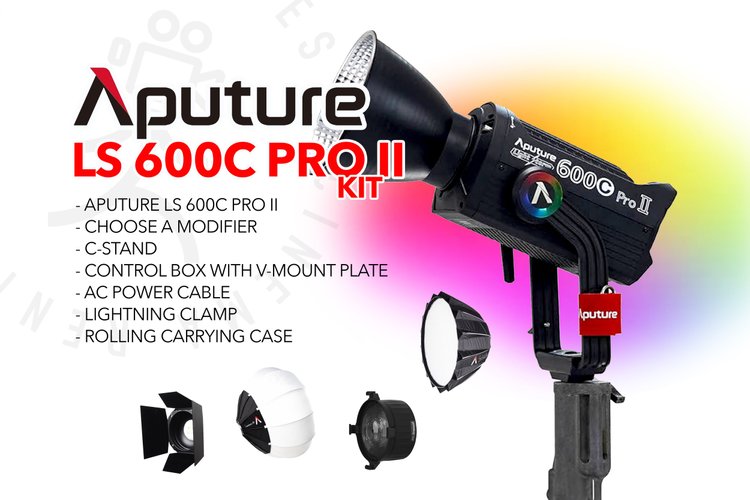 Aputure LS 600c Pro II RGB LED (V-Mount) w/ c-stand (Choose your modifier!)