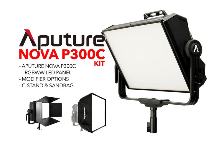 Aputure Nova P300c RGBWW LED Panel with c-stand & modifiers! (2 avail)
