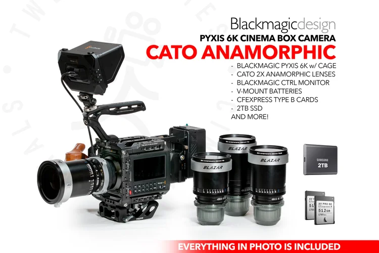 Blackmagic Design PYXIS 6K | Blazar Cato 2X Anamorphic 4-lens Kit