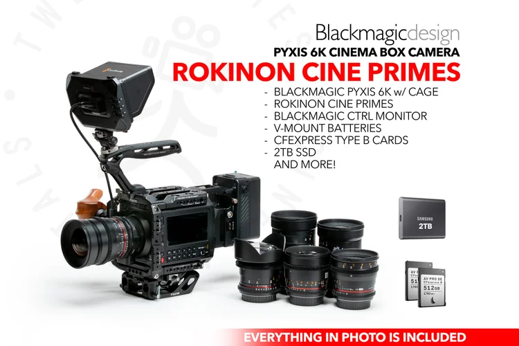 Blackmagic Design PYXIS 6K | Rokinon Cine Primes Kit w/ AKS