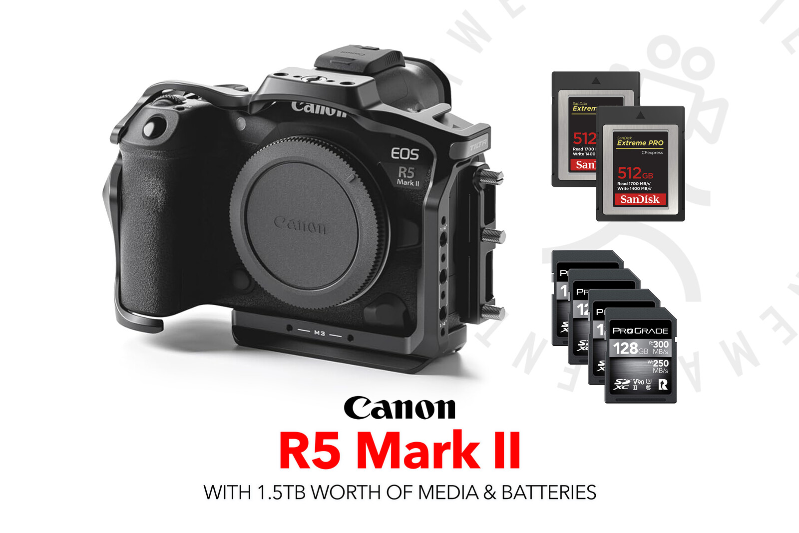 Canon EOS R5 Mark II Build Your Own Kit with media, batteries & more!