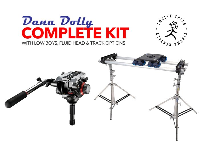Dana Dolly Kit w/ stands, 504HD fluid head & 4' & 6' track (2 avail)