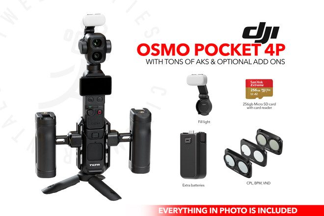 DJI Osmo Pocket 4P Kit with tons of AKS