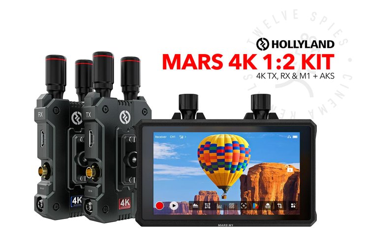 Hollyland Mars 4K 1:2 Wireless Transceiver Package w/ AKS