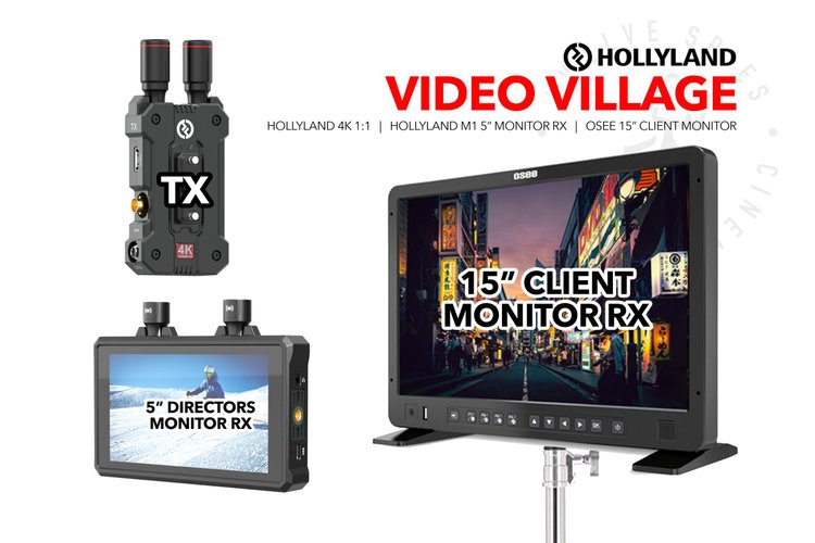 Hollyland Video Village Kit (Mars M1 5" Directors Monitor | 15" Client Monitor)