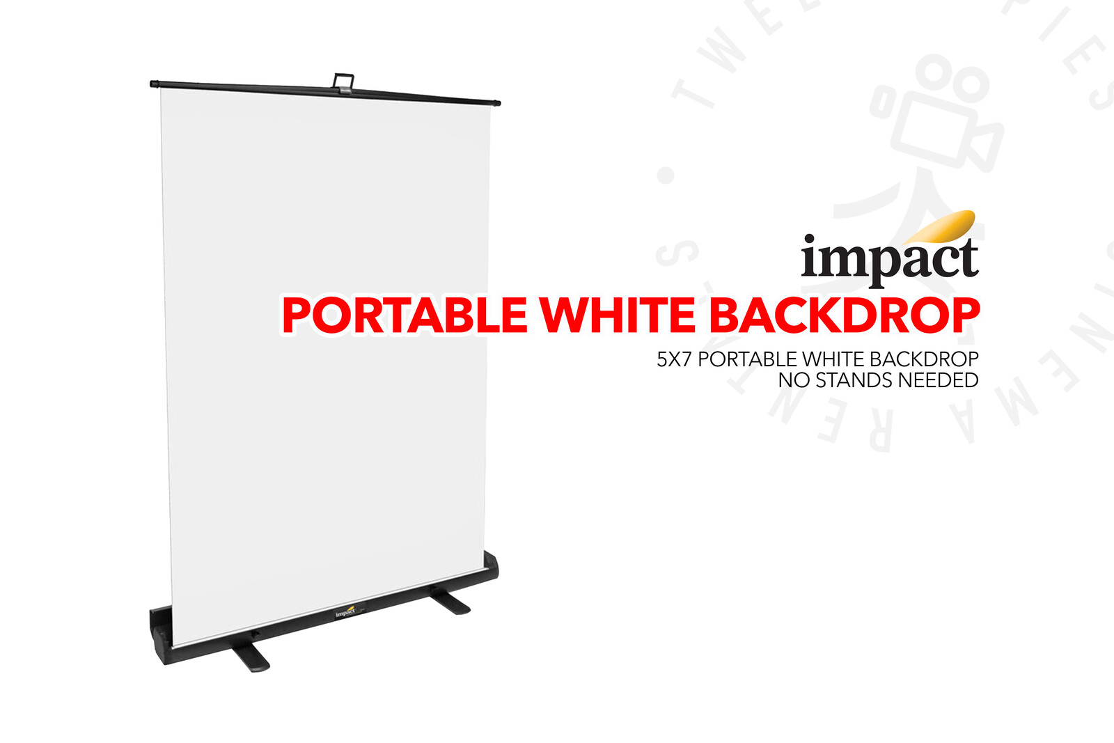 Impact Portable White Backdrop (5x7)