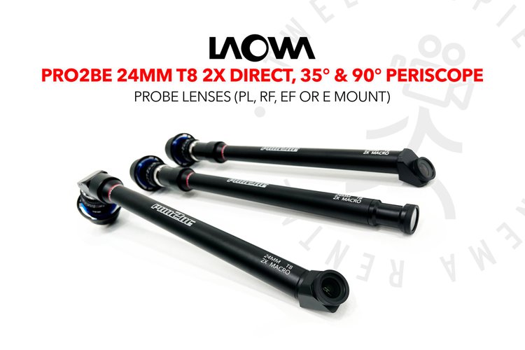 Laowa Pro2be 24mm T8 2X 3-Lens Probe Set (35°, 90° Periscope & Direct View)