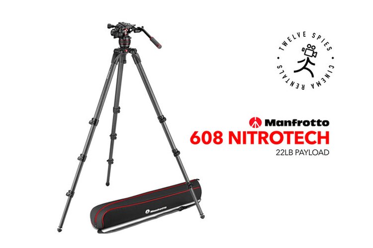 Manfrotto 608 Nitrotech Fluid head single leg tripod system (22lb payload)
