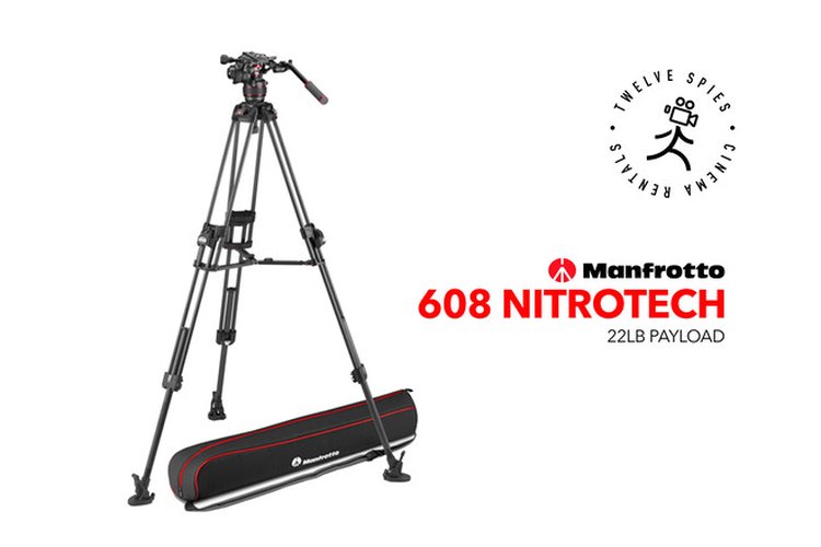 Manfrotto 608 Nitrotech Fluid head tripod system (22lb payload)