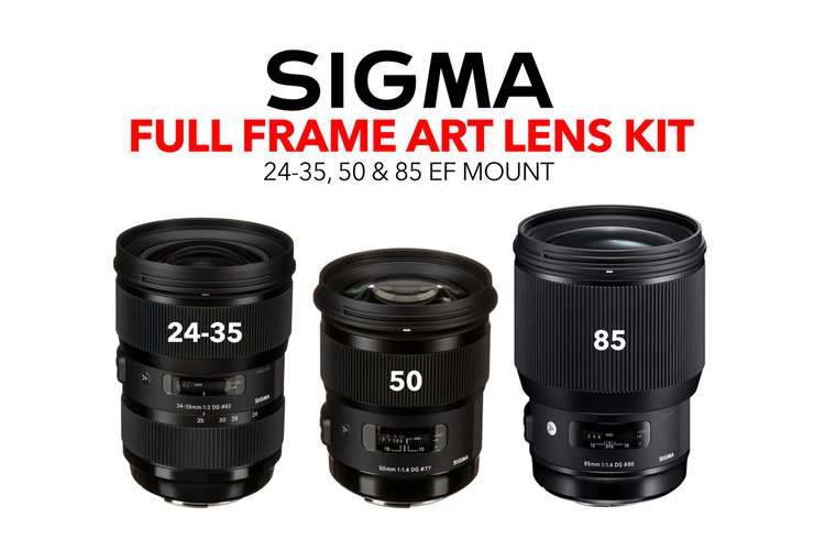 Sigma Art Full Frame Lens Package (24-35mm f/2, 50mm f/1.4, 85mm f/1.4)