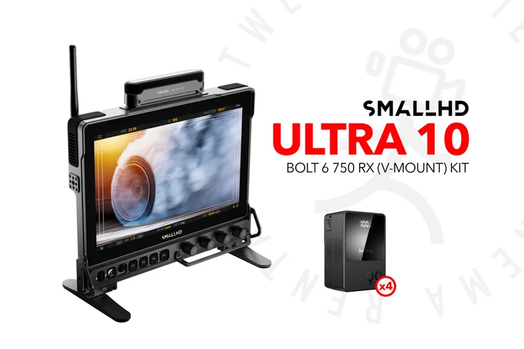SmallHD ULTRA 10 Bolt 6 RX 750 Monitor Kit | (4) 99Wh v-mount batteries