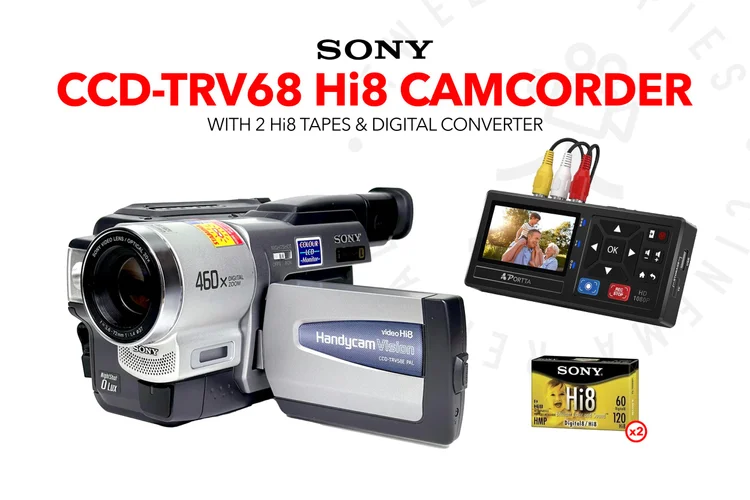 Sony CCD-TRV68 Hi8 Handycam Camcorder with 2 tapes & digital converter