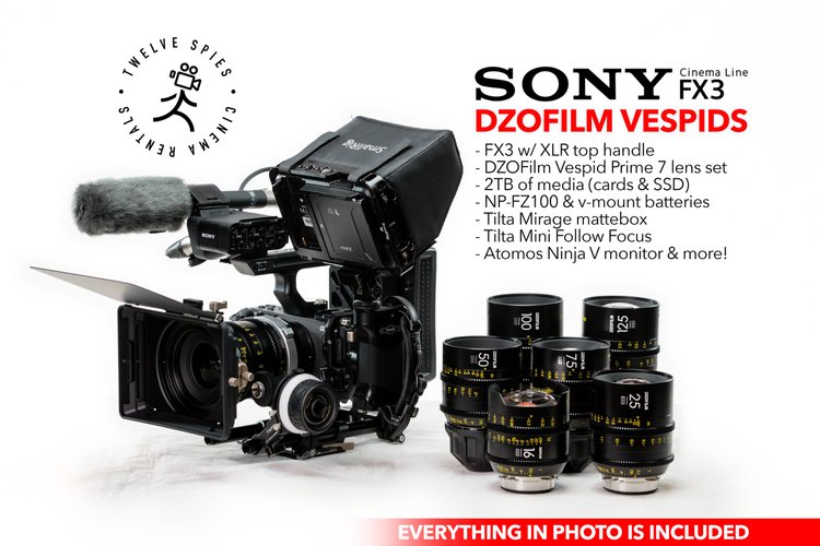 Sony FX3 | 7 Lens Set of Dzofilm Vespids + tons of AKS