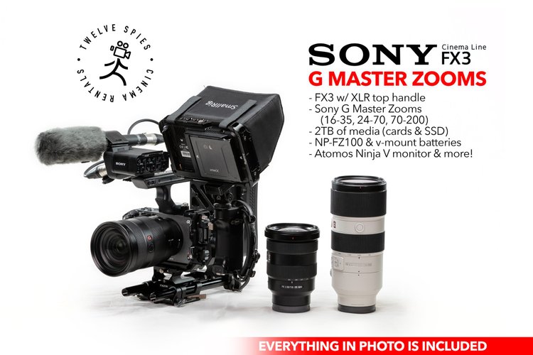 Sony FX3 with G Master Zooms Package (16-35, 24-70, 70-200)