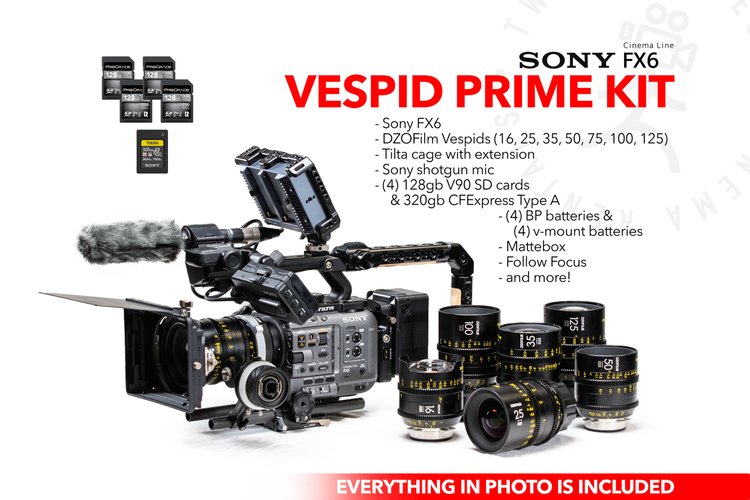 Sony FX6 / DZOFilm Vespid Package | Lenses, media, batteries & tons of AKS!
