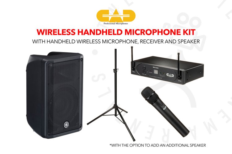 Yamaha DBR10 Loudspeaker with Handheld Wireless Microphone Kit