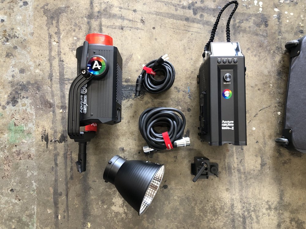 Aputure LS 600C Pro rental case contents 1 of 2
