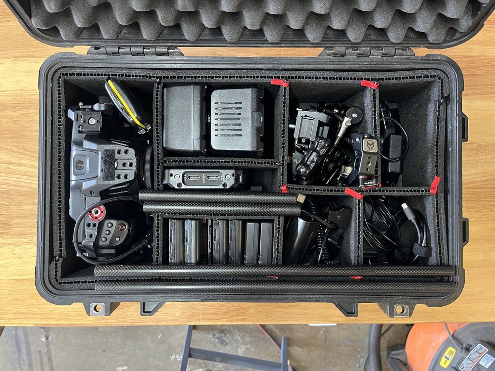 Blackmagic Pocket 6K Pro rental case contents