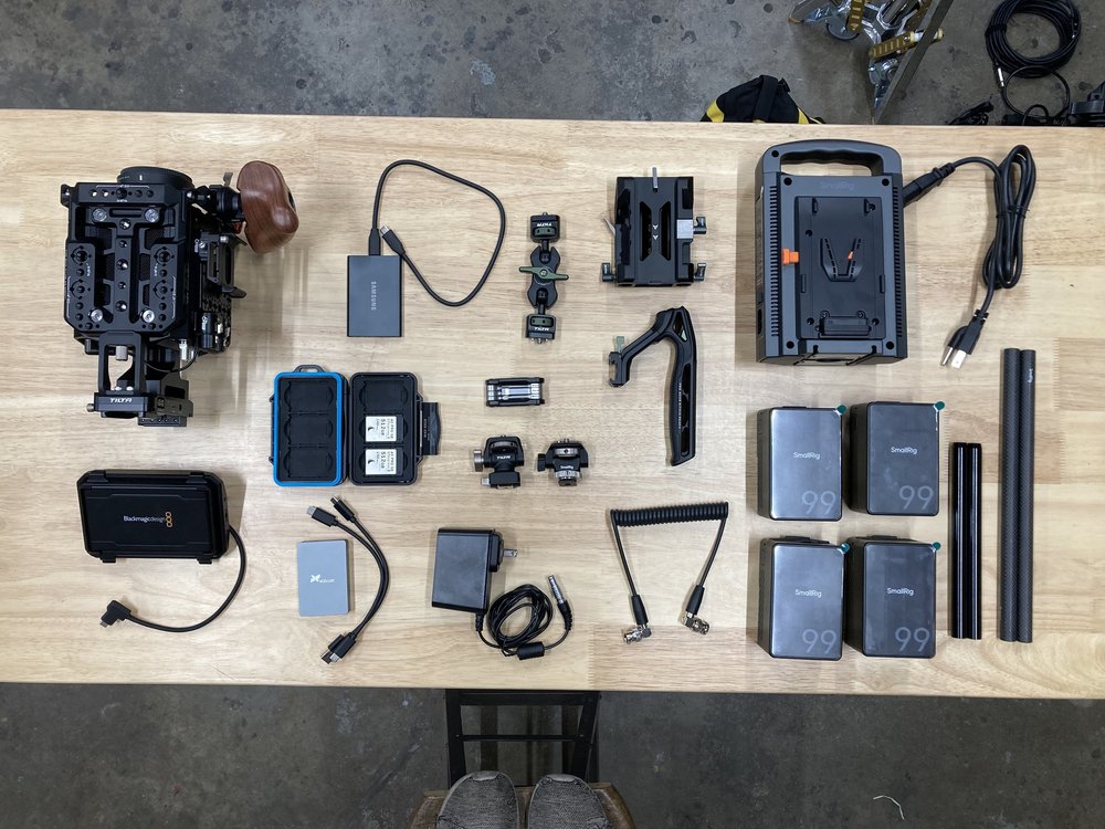 Blackmagic Pyxis rental case contents