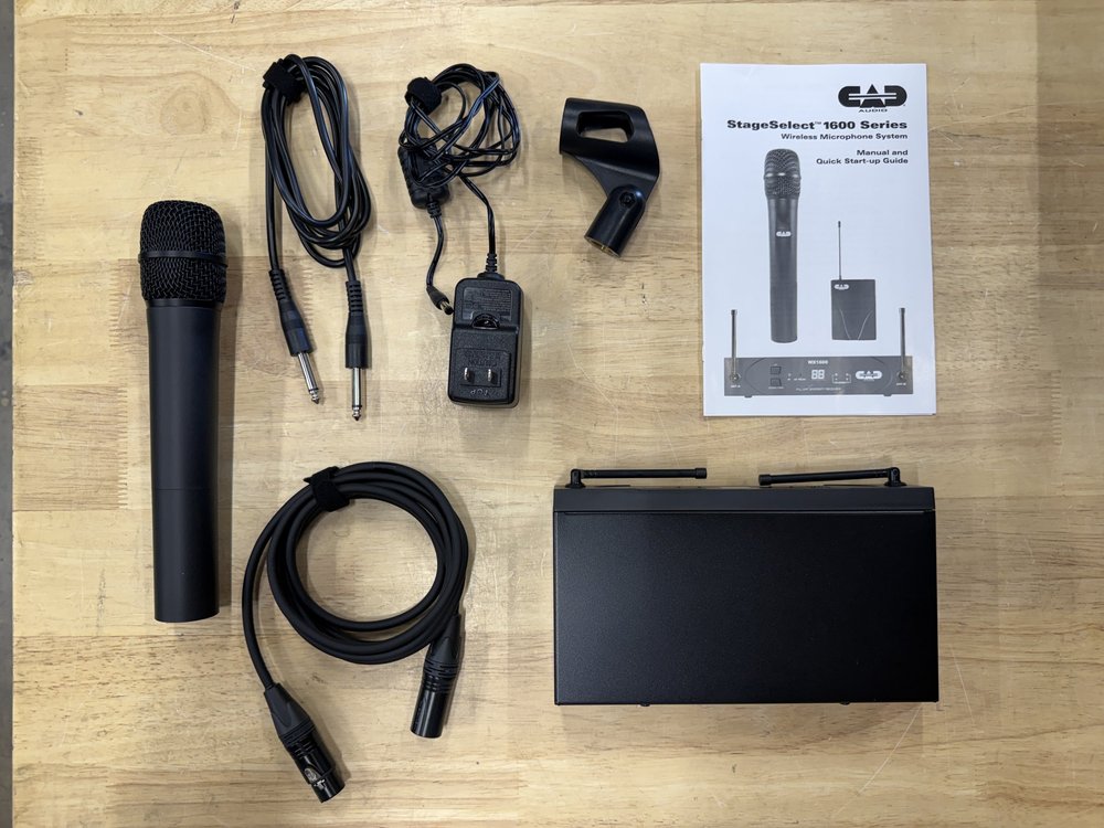 CAD Wireless Microphone and receiver rental case contents 1 of 2