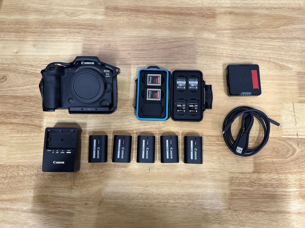 Canon R5 Mark II rental case contents 1 of 2