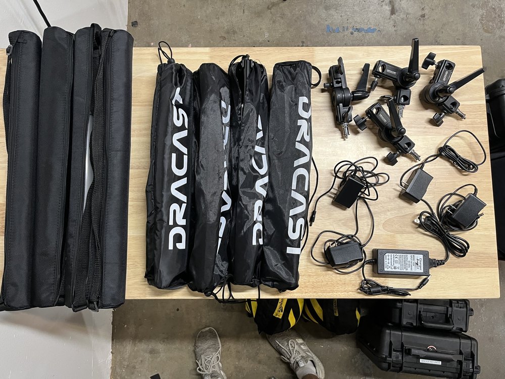 Dracast RGB tubes rental case contents
