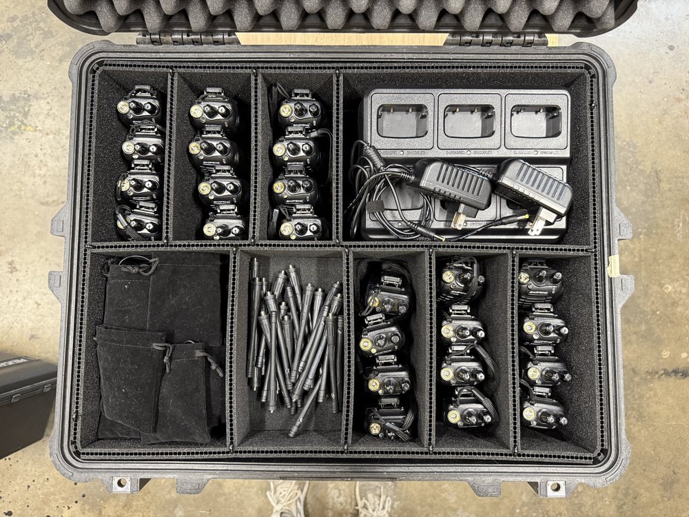 Baofeng walkie talkies rental case contents