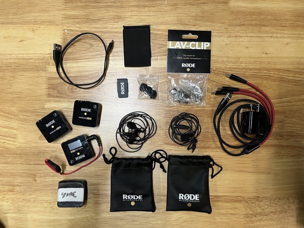 Rode Wireless Go II rental case contents