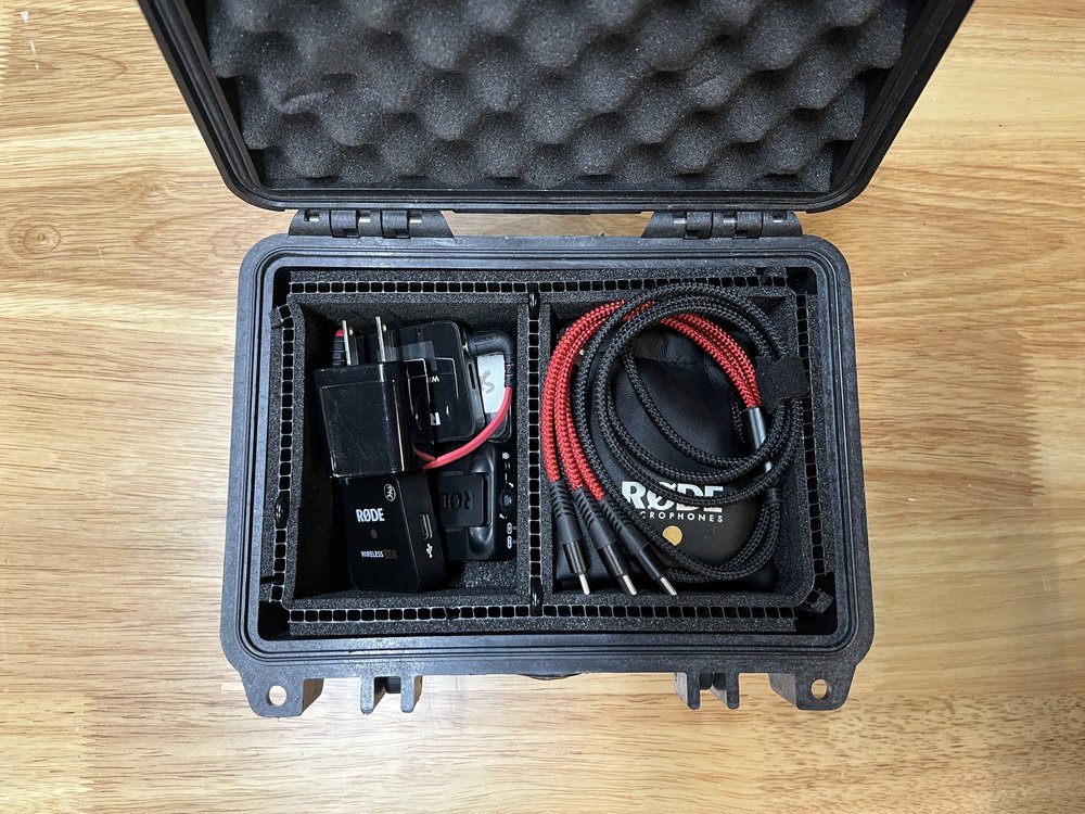 Rode Wireless Go II rental case contents