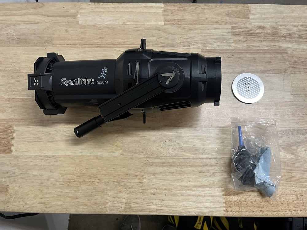 Aputure Spotlight Mount rental case contents