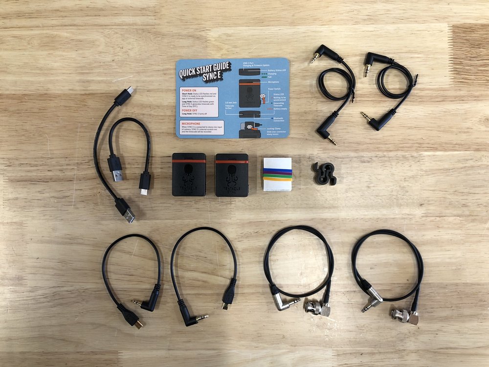 Tentacle Sync E rental case contents